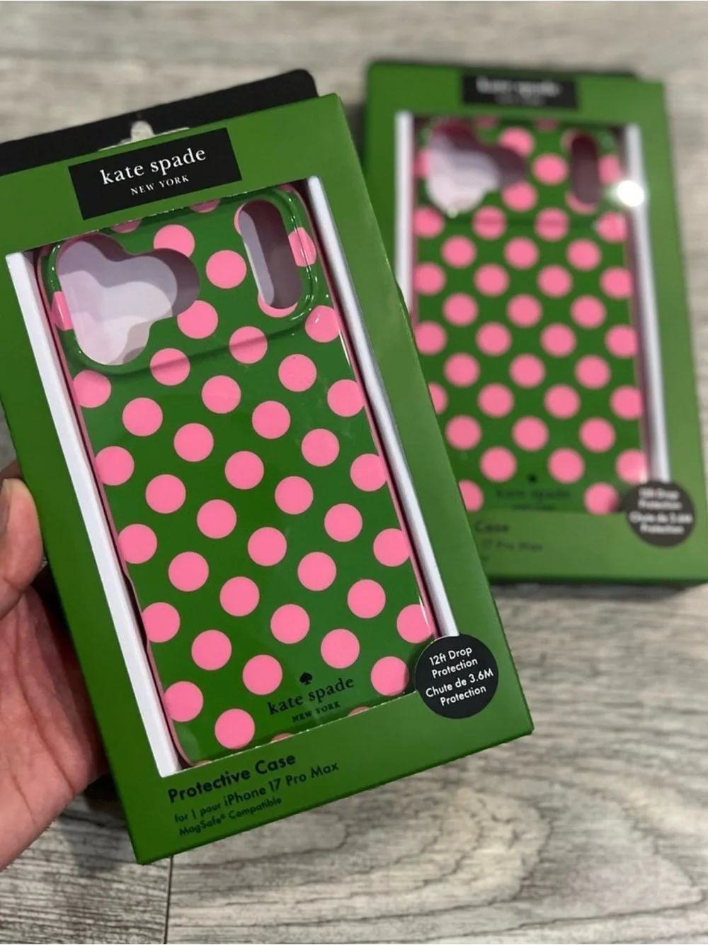 kate spade New York Green & Pink Polka Dot Protective iPhone Case - 1pc only